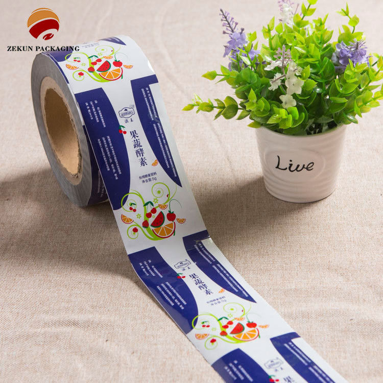 Gravure Druck Pet/Al/Pe Lebensmittelverpackung Roll Film Farbiges Design Verschiedene Kapazitäten