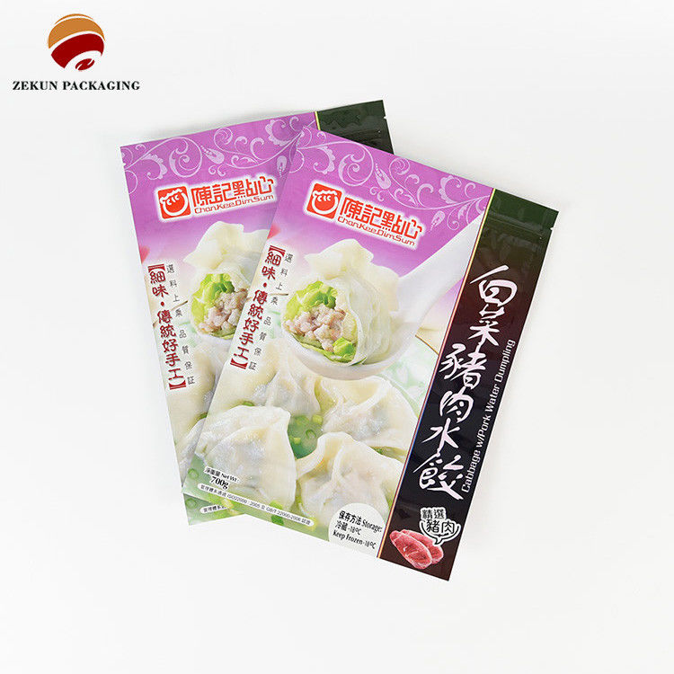 Anpassung PET/AL/PE Lebensmittelverpackungstüte Zip Lock Design CMYK Farben