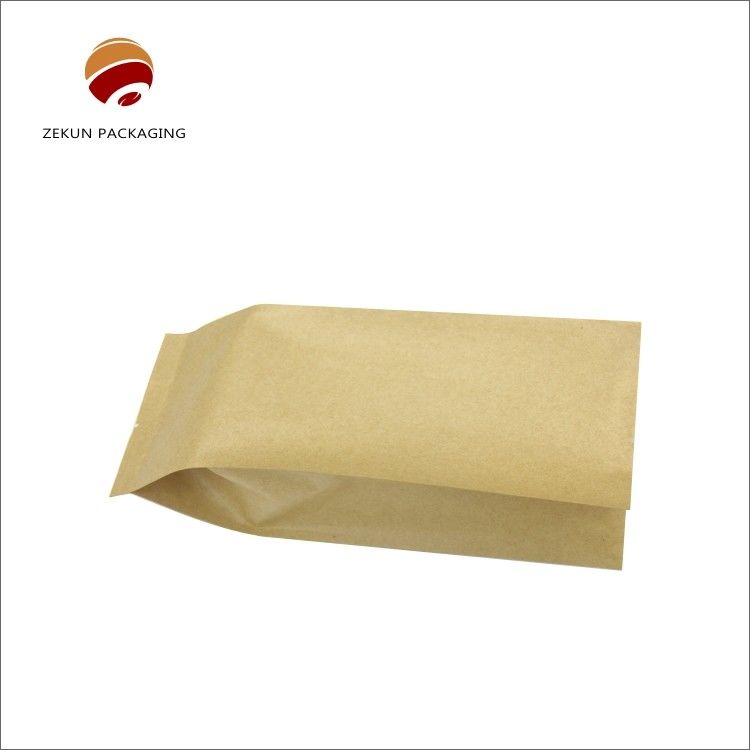 Gravurdruck Kraftpapier Zip Lock Tasche Lebensmittelverpackung CMYK Kraft PE Tasche Feuchtigkeitsdicht