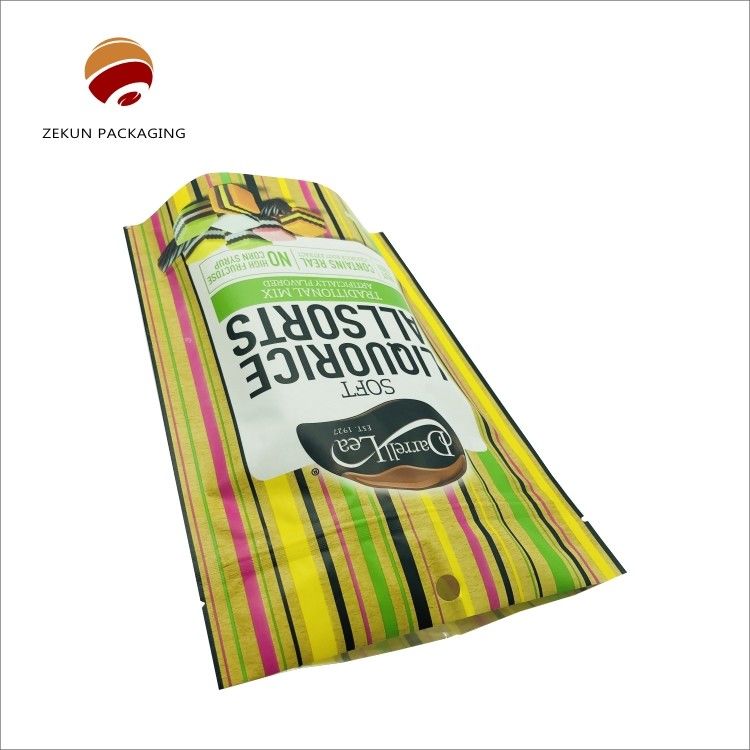 Pet/Pe Verpackung Flachboden Reißverschluss Tasche bis zu 10 Farben Reißbeständigkeit