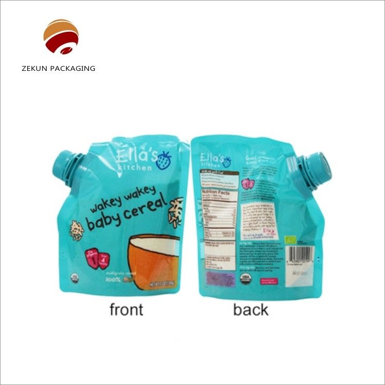 Personalisierte Eco-Friendly Stand Up Spout Bag Custom Logo CMYK Farben