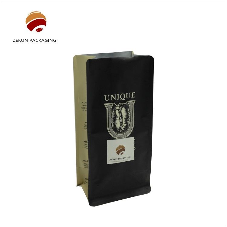 Natürliche braune Papier-Kaffeebeutel für Geschäftsverpackungen