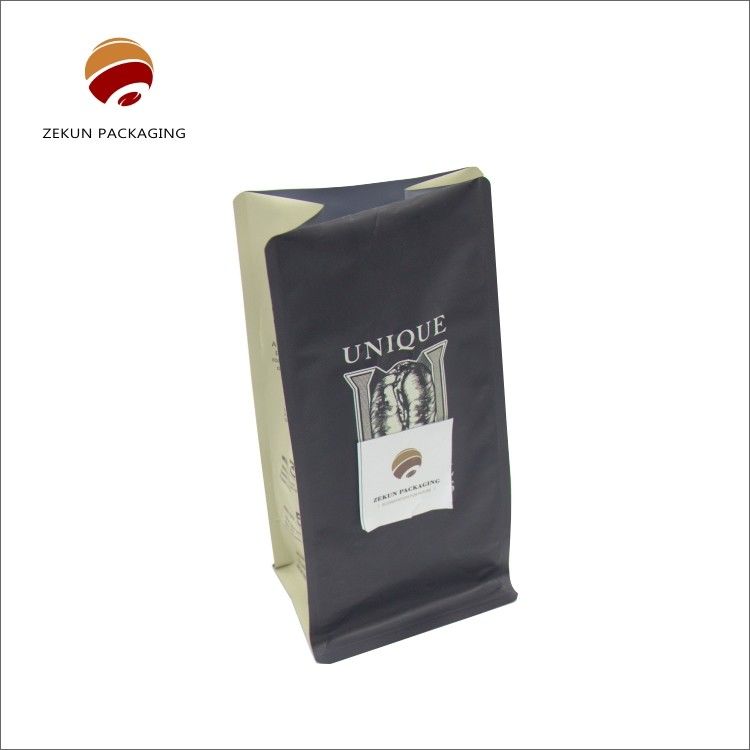 Natürliche braune Papier-Kaffeebeutel für Geschäftsverpackungen