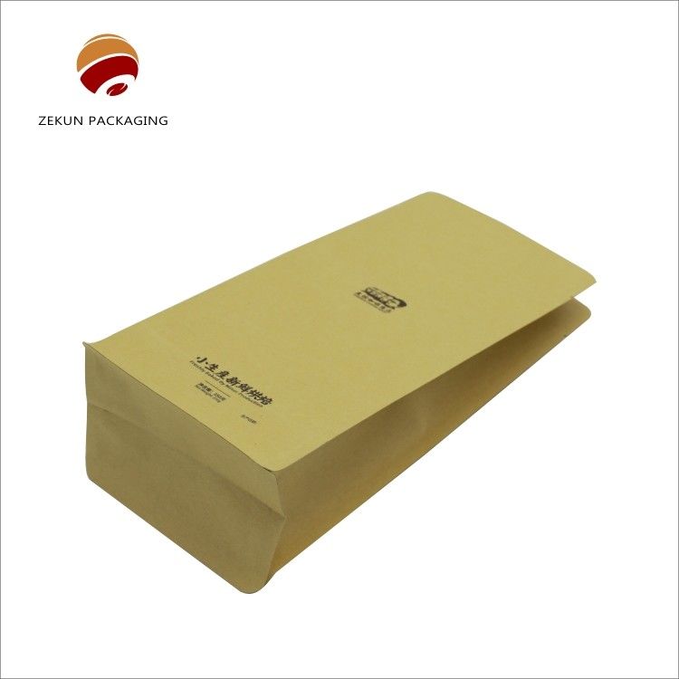 Natürliche braune Papier-Kaffeebeutel für Geschäftsverpackungen